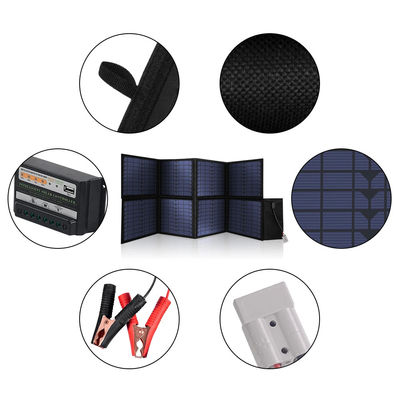 Painéis solares dobráveis monocristalinos de 120W com suporte perfeito para acampar ao ar livre