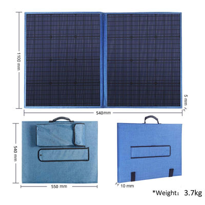 Melhores painéis solares portáteis de 100W Tamanho 1275 * 545 * 5mm para luz de viagem ao ar livre