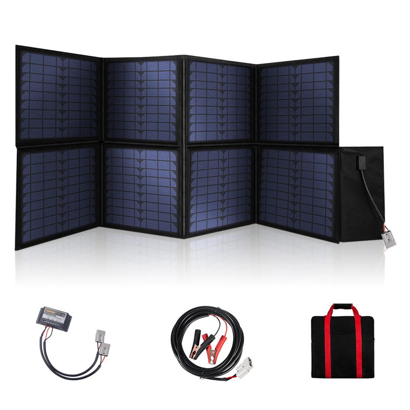 Painéis solares dobráveis monocristalinos de 120W com suporte perfeito para acampar ao ar livre