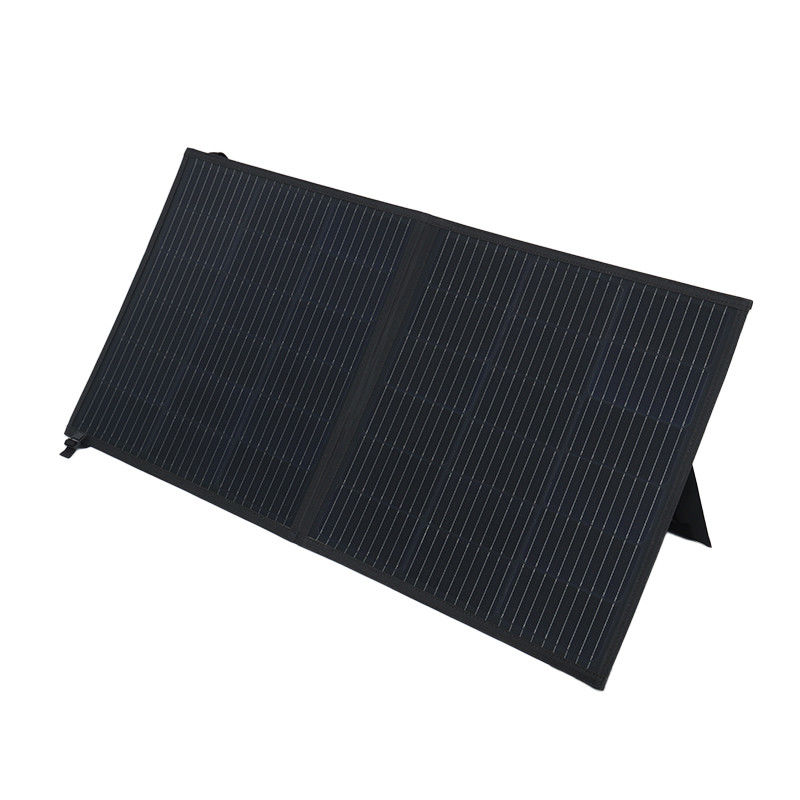 Célula Solar Célula Monocristalina Azul Cobertura Solar Portátil de 100 W com Bracket para Camping